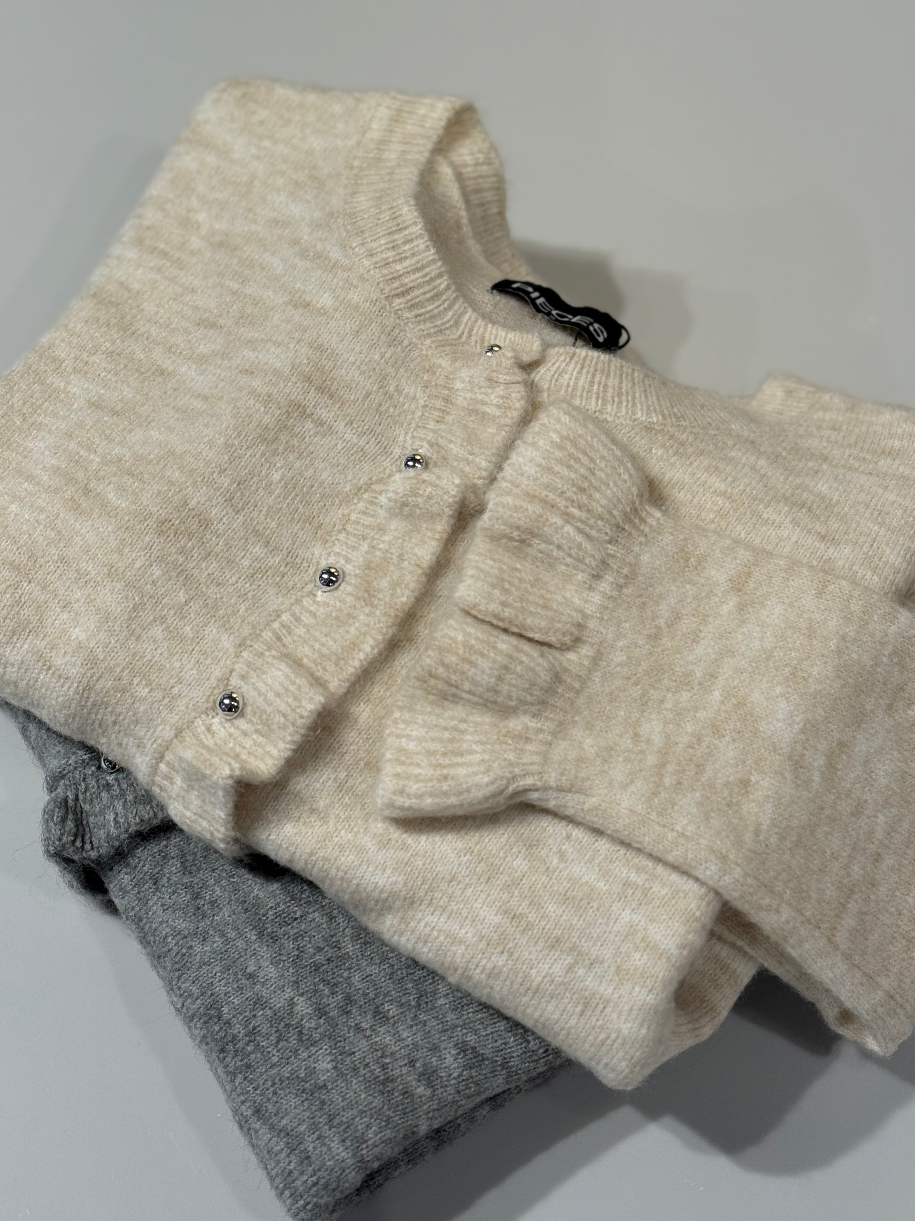 PCLYDIA Knit Cardigan - Birch
